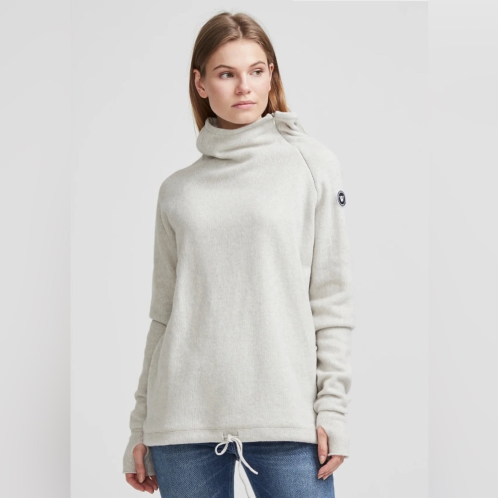 Women's windproof Martina Turtleneck Sweater Light Grey